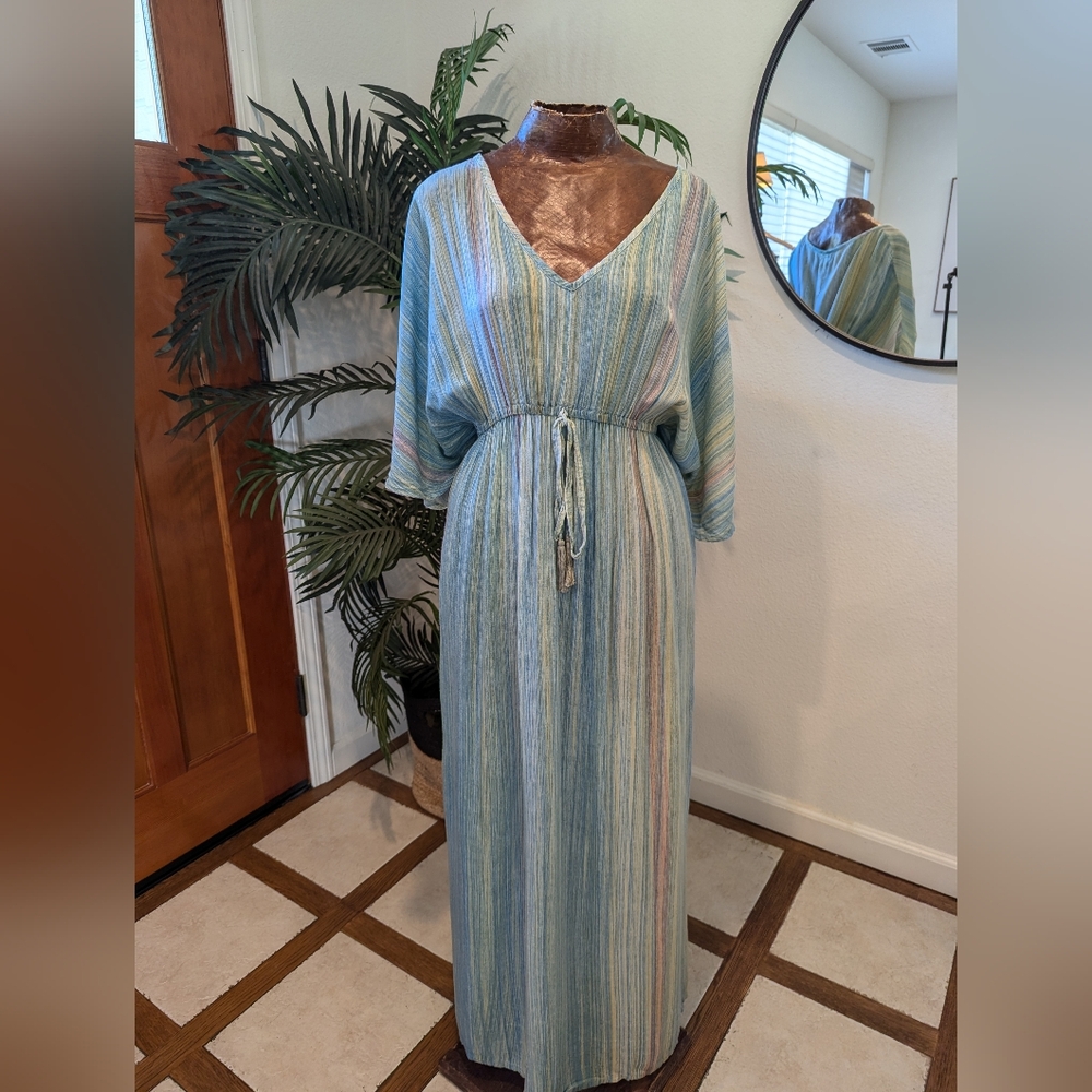 World Market Blue/Green Dress